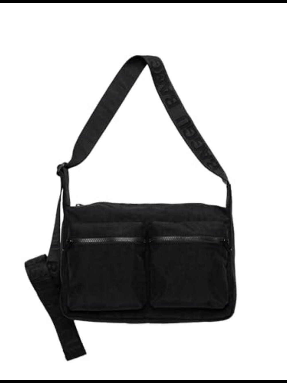 Medium Cargo Crossbody Bag Satchel Style Two Exterior Pockets